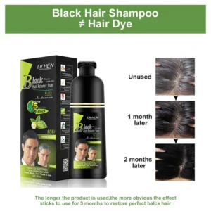 Lichen Professional Hair Color Black Shampoo For Men & Women (200ml)